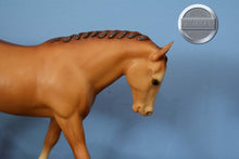 Load image into Gallery viewer, &quot;Small World&quot; Red Dun Green/Blue Metallic Ribbons-Cantering Welsh Pony Mold-Breyer Traditional
