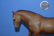 Load image into Gallery viewer, &quot;Small World&quot; Red Dun Green/Blue Metallic Ribbons-Cantering Welsh Pony Mold-Breyer Traditional