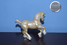 Load image into Gallery viewer, Gold Unicorn-Clydesdale Mold-Breyer Stablemate