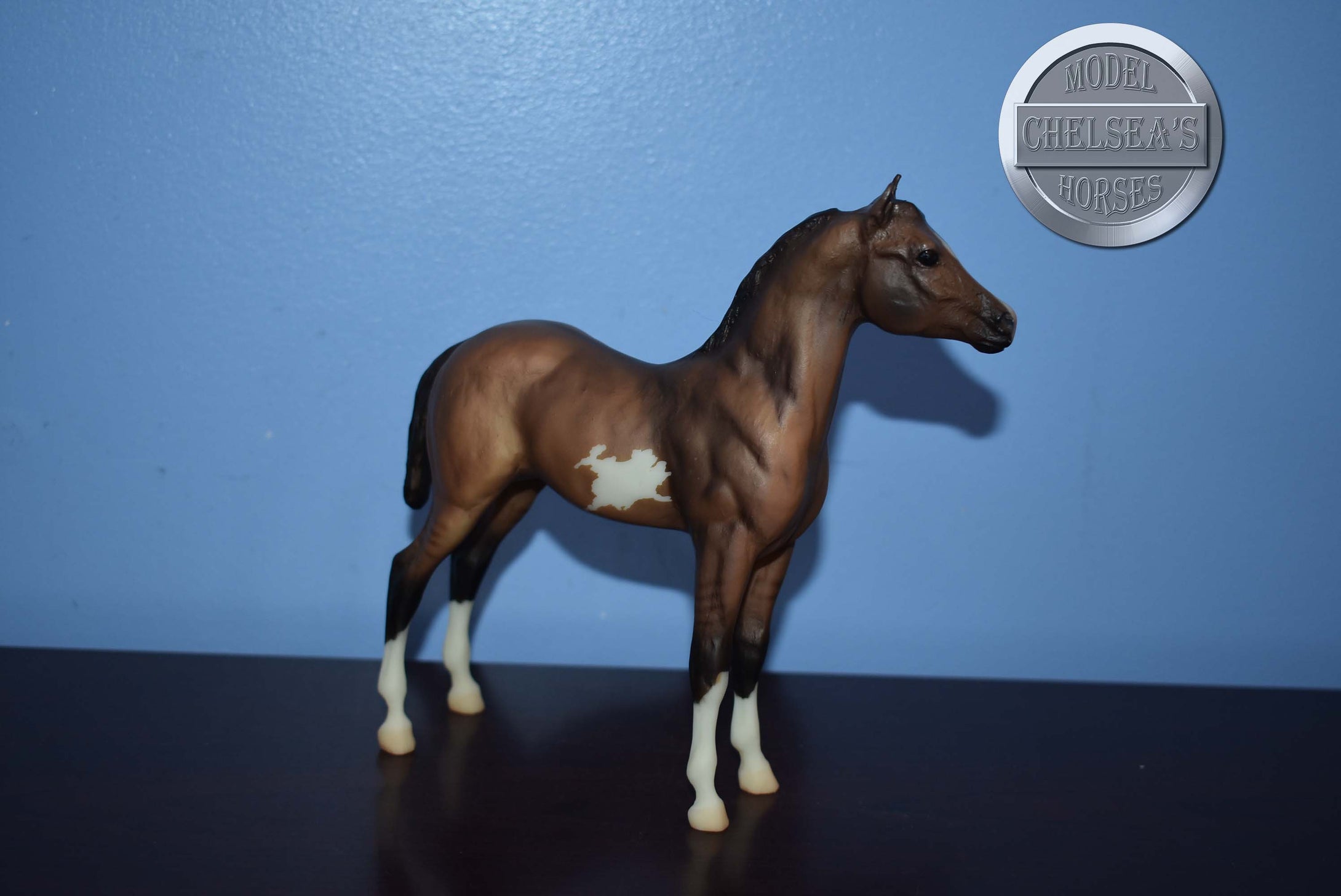 Brown Dun Paint Foal-Standing Stock Horse Foal Mold-Breyer Traditional