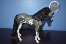 Load image into Gallery viewer, Custom Grey Splash Pinto with Dapples on the Bouncer Mold-Breyer Traditional
