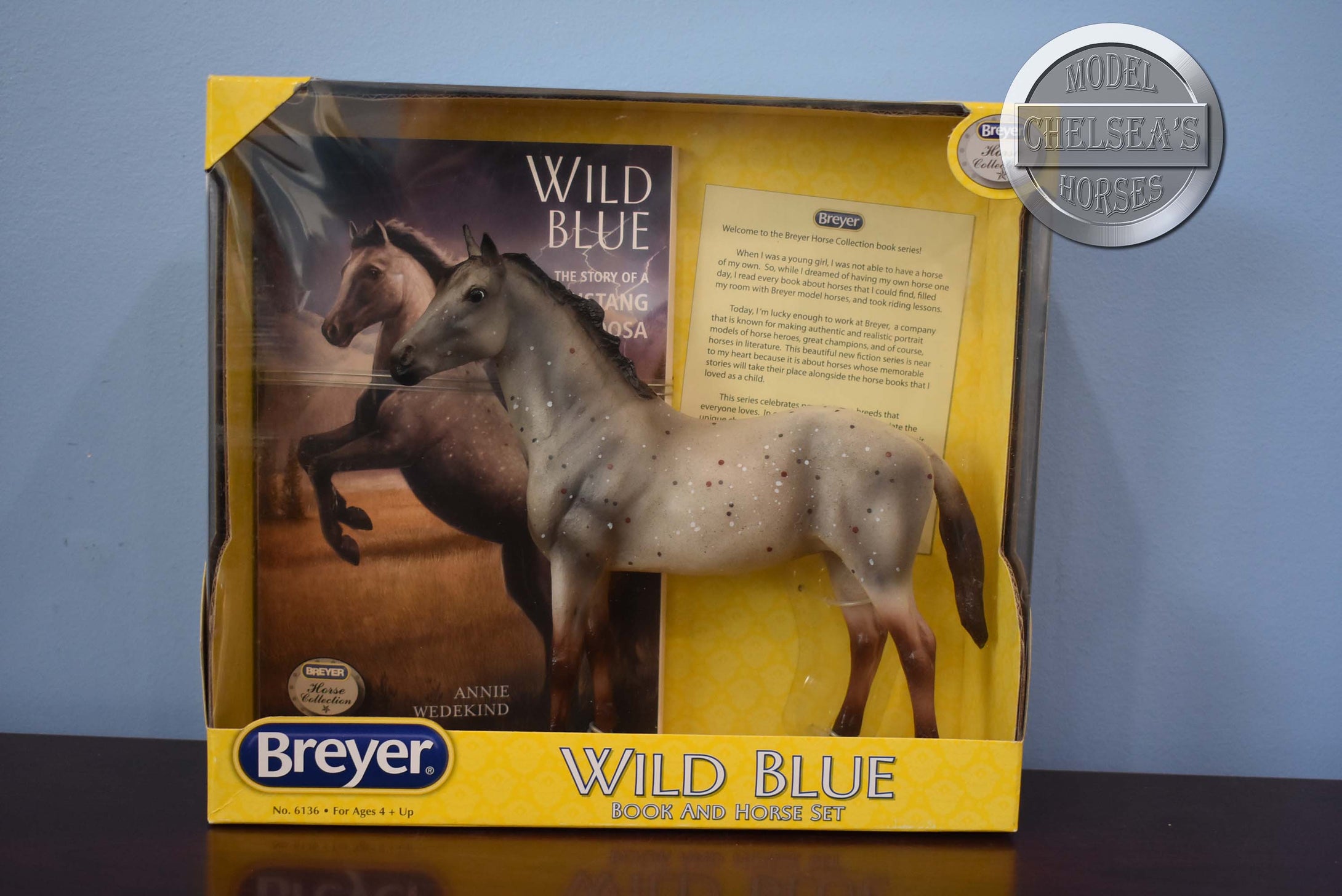 Wild Blue-Horse and Book Set-New in Box-Breyer Classic