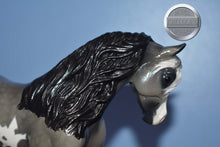 Load image into Gallery viewer, Custom Grey Splash Pinto with Dapples on the Bouncer Mold-Breyer Traditional
