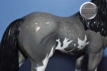 Load image into Gallery viewer, Custom Grey Splash Pinto with Dapples on the Bouncer Mold-Breyer Traditional