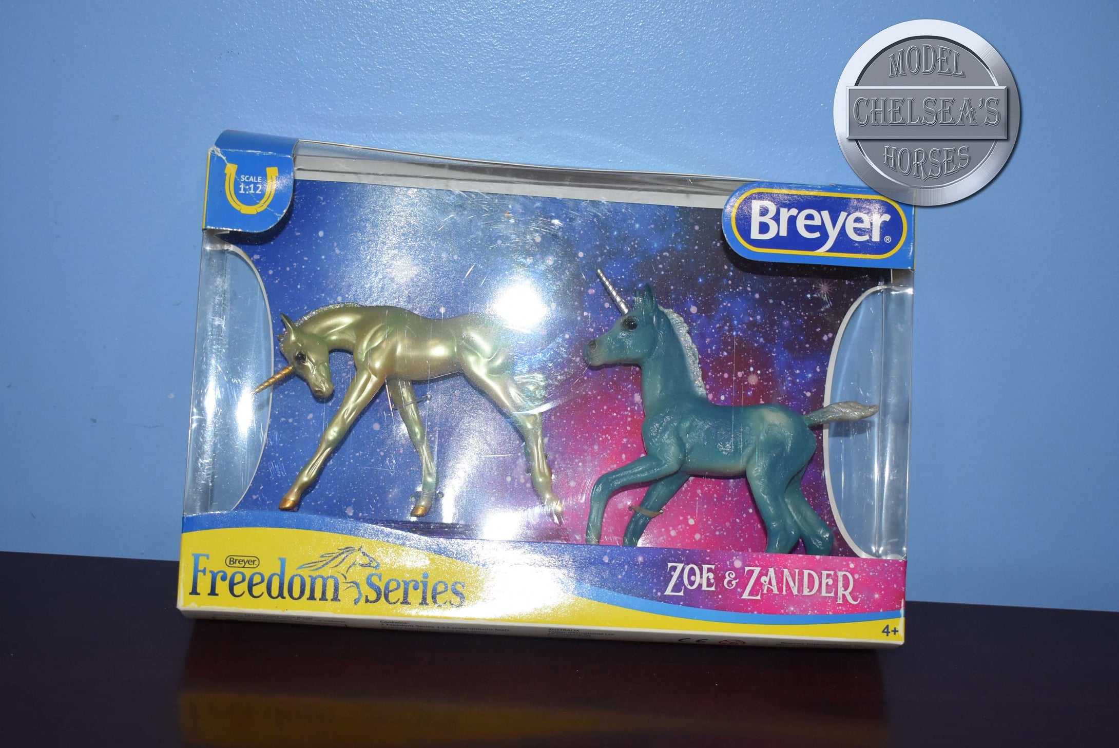 Zoe and Zander-Unicorn Foals-New in Box-Breyer Classic