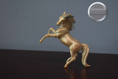 Blue Decorator Fantasy-Rearing Arabian Mold-Breyer Stablemate