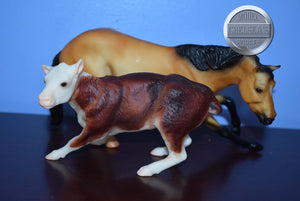 Spirit of the West-Cutting Horse and Calf Set-Breyer Classic