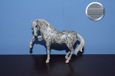 Chrome-Breyerfest Exclusive-Andalusian Stallion Mold-Breyer Stablemate