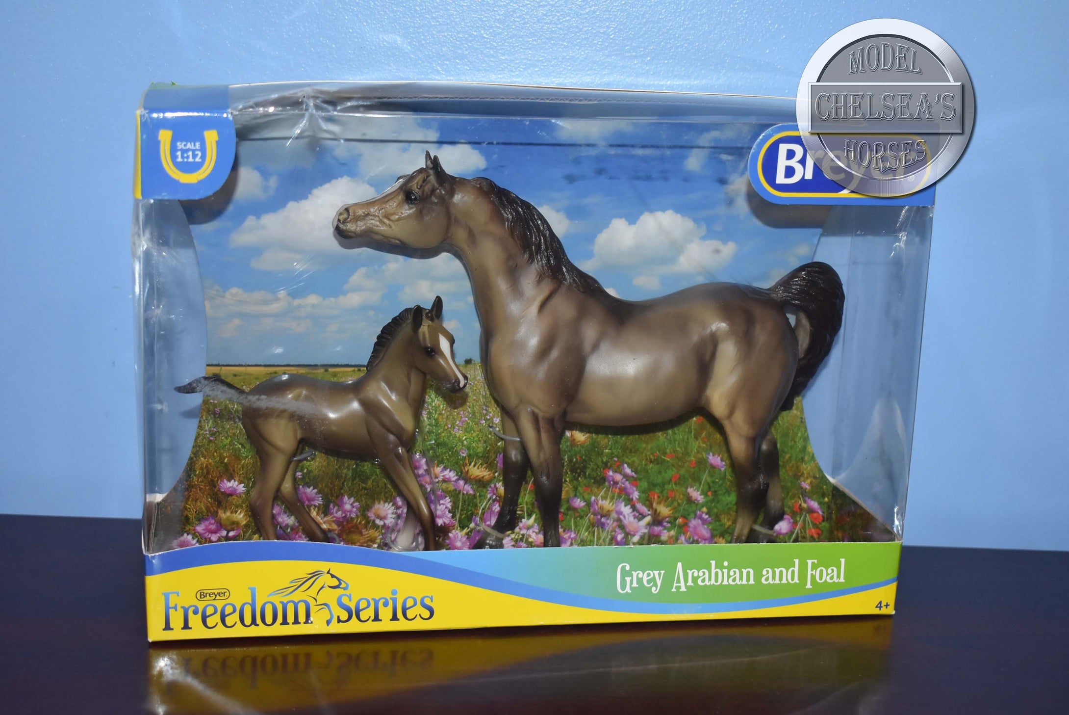 Grey Arabian and Foal-New in Box-Breyer Classic