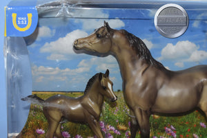 Grey Arabian and Foal-New in Box-Breyer Classic