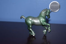 Load image into Gallery viewer, Green Unicorn from Blind Bag Set-Clydesdale Mold-Breyer Stablemate