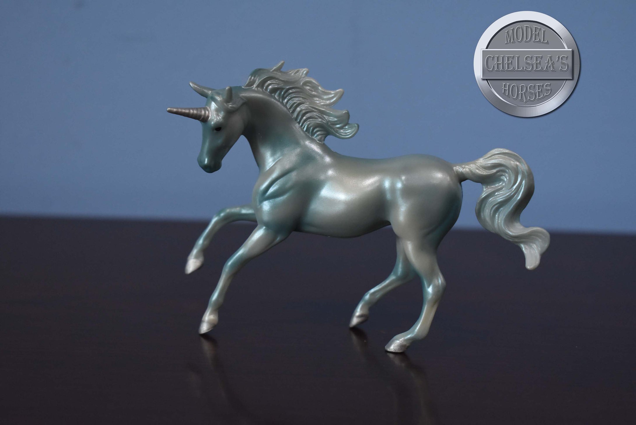 Blue Unicorn from Blind Bag Set-Marigold Mold-Breyer Stablemate