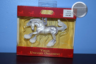 Virgil-Holiday Exclusive Ornament-New in Box-Gypsy Vanner Unicorn-Breyer Ornament