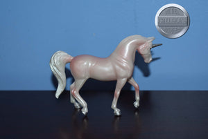 Pale Pink Arabian Unicorn-Walking Arabian Mold-Breyer Stablemate