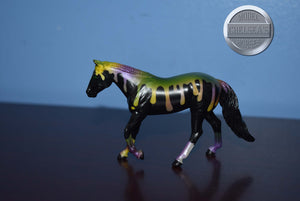 Mini Bogeyman-Halloween Exclusive-Loping Quarter Horse Mold-Breyer Stablemate