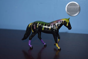 Mini Bogeyman-Halloween Exclusive-Loping Quarter Horse Mold-Breyer Stablemate