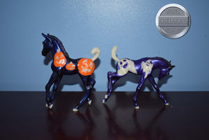 Kasper and Jack-Halloween Exclusive-Trotting Stock Horse and Frolicking Foal Mold-Breyer Classic