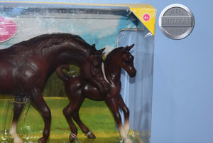Chestnut Arabian and Foal-New in Box-Breyer Classic