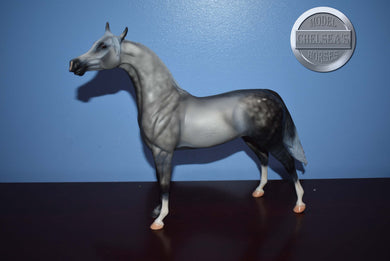 XFCM Dapple Grey Arabian (Unknown Name)-OOAK?-Arabian Mold-Peter Stone