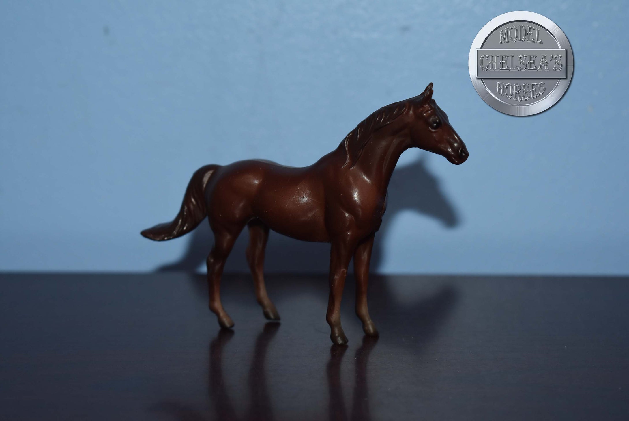 Dark Chestnut Silky Sullivan-Original on the Mold-Breyer Stablemate