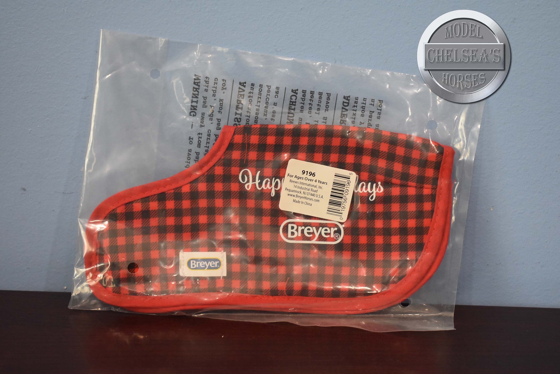 Red Plaid Holiday Blanket-New in Package-Breyer Accessories