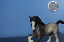 Load image into Gallery viewer, Blue Roan Sabino-JAH Exclusive-Cantering Clydesdale Mold-Breyer Stablemate