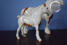 Load image into Gallery viewer, Blossom and Belle-No Box, No COA-Vintage Club Exclusive-Clydesdale Mare and Foal Mold-Breyer Traditional