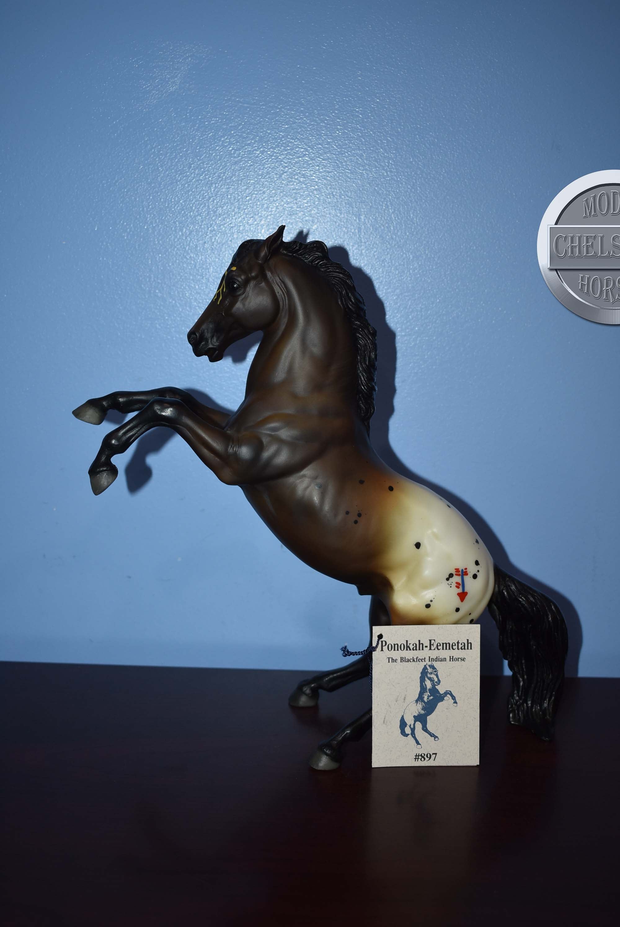 Ponokah Eematah-Red Arrow and Sun Variation-Fighting Stallion Mold-Breyer Traditional