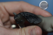 Load image into Gallery viewer, Blue Roan Sabino-JAH Exclusive-Cantering Clydesdale Mold-Breyer Stablemate