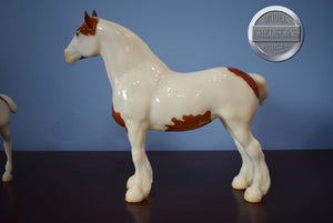 Blossom and Belle-No Box, No COA-Vintage Club Exclusive-Clydesdale Mare and Foal Mold-Breyer Traditional