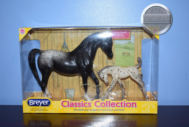 Blanket Appaloosa Mare and Foal-Johar Mold-New in Box-Breyer Classic