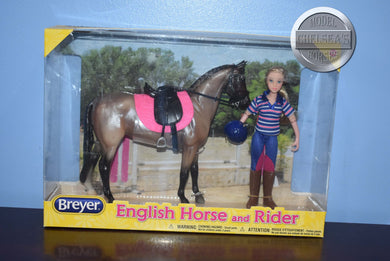 English Horse and Rider Set-New in Box-Breyer Classic