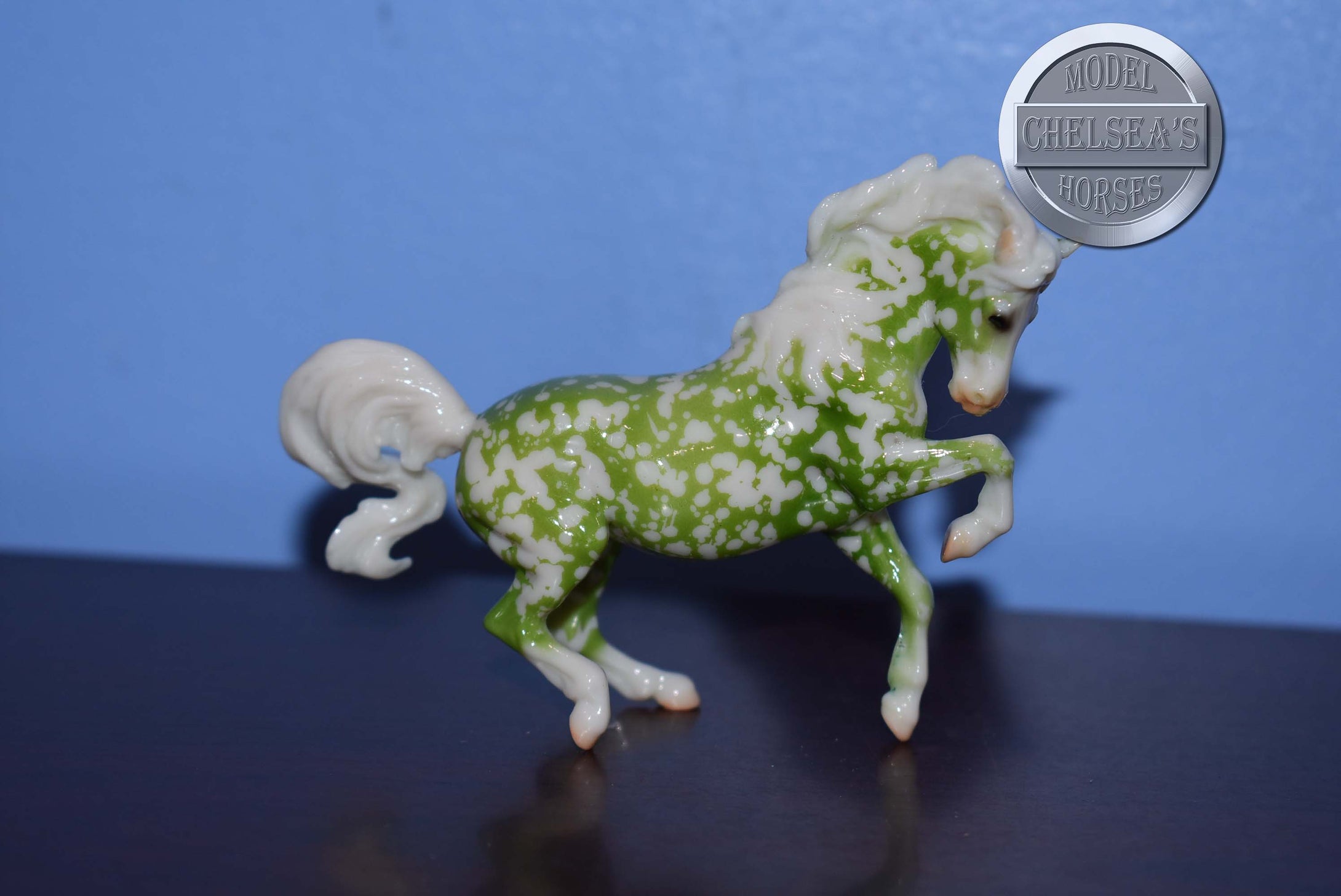 Green Festive Filigrees-Holiday Exclusive-Mini Connemara Mare Mold-Breyer Stablemate