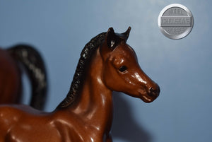 Mahogany Bay Mare and Foal-Proud Arabian Mare and Foal Mold-Breyer Traditional