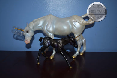 Diadem and Alcor-Unicorn Sucessiona and Lefire Mare and Foal-Breyer Traditional