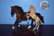 Load image into Gallery viewer, Good Times and Great Friends-Breyerfest Exclusive-Cantering Mustang Mare and Foal Mold-Breyer Traditiona