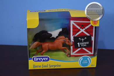 Mystery Foal Set-Paint Loping QH and Running Mustang-New in Box-Breyer Stablemate
