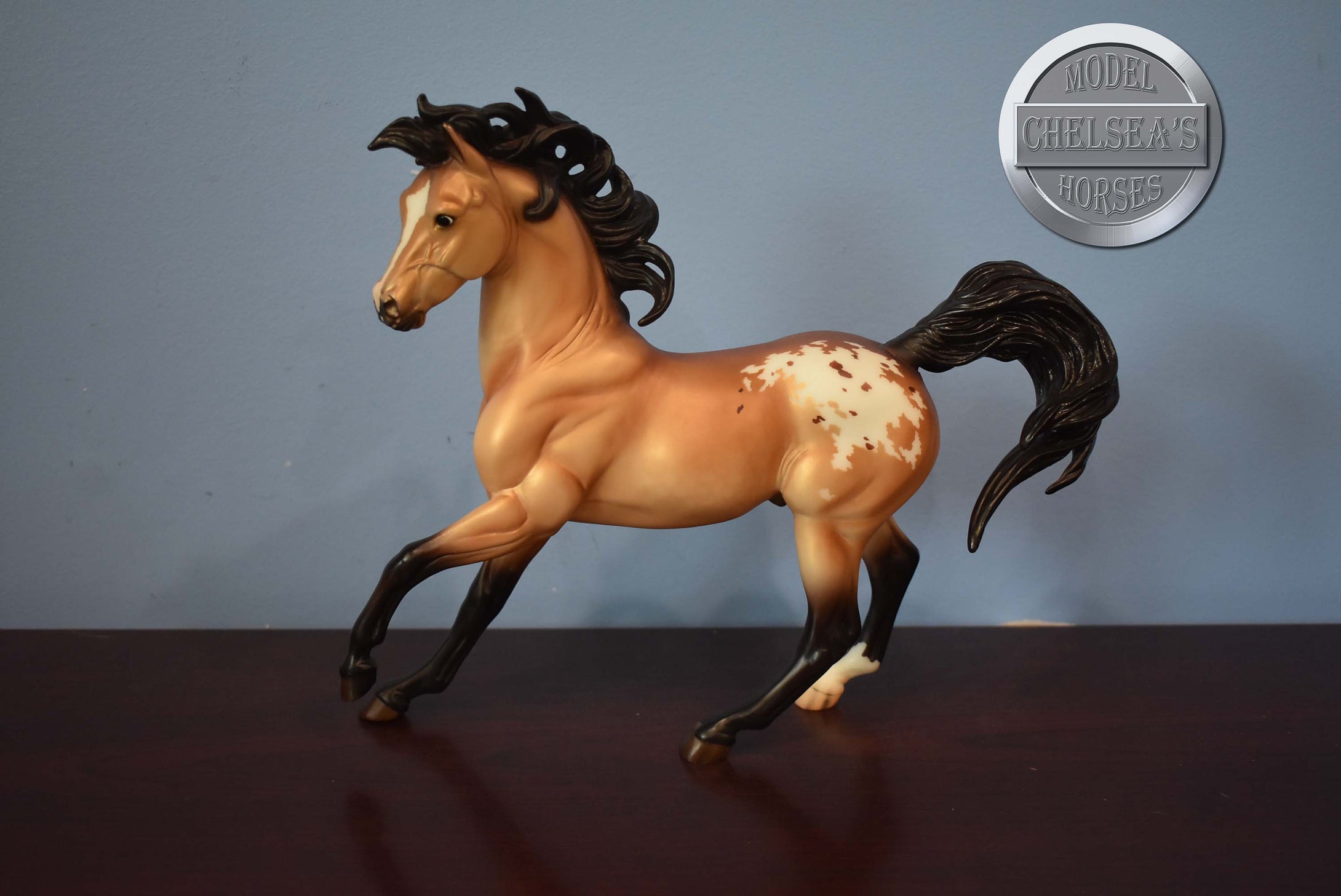 Spun Gold-Buckskin Appaloosa-Breyerfest Exclusive-Ethereal Mold-Breyer Traditional
