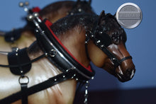 Load image into Gallery viewer, Pair of Theo with Harness and Wood Wagon-Breyer Traditional with Accessories