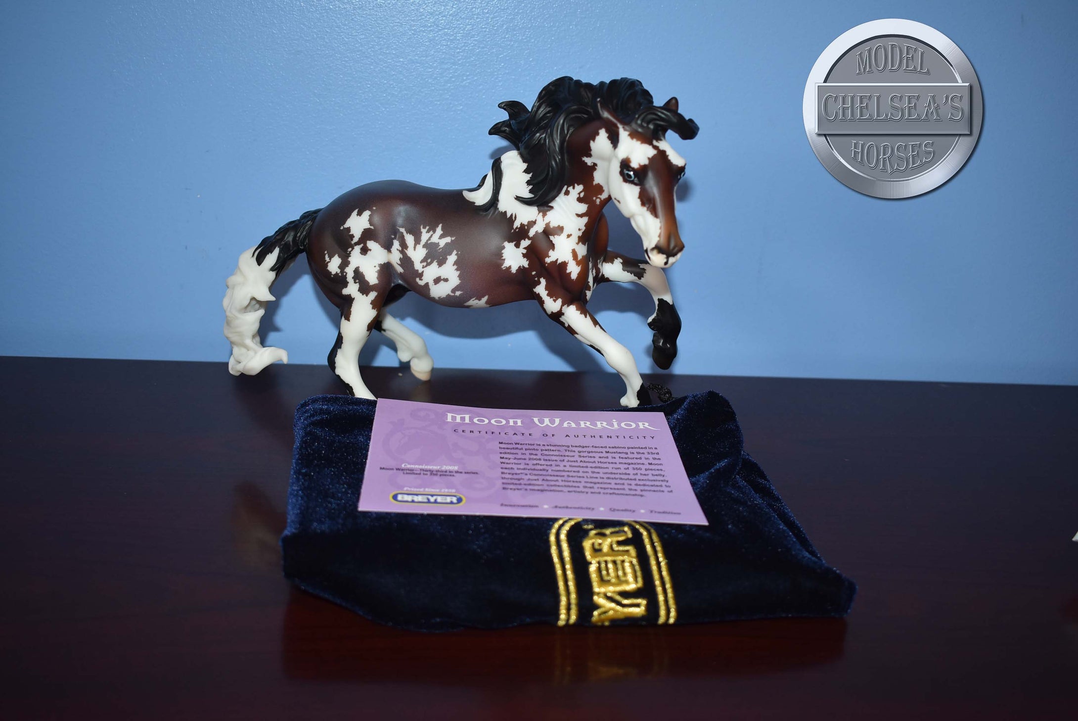 Moon Warrior-HTF-Connoisseur Exclusive-Nokota Mold-With Bag and COA-Breyer Traditional