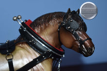 Load image into Gallery viewer, Pair of Theo with Harness and Wood Wagon-Breyer Traditional with Accessories