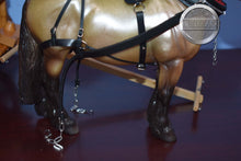 Load image into Gallery viewer, Pair of Theo with Harness and Wood Wagon-Breyer Traditional with Accessories