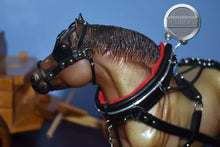 Load image into Gallery viewer, Pair of Theo with Harness and Wood Wagon-Breyer Traditional with Accessories