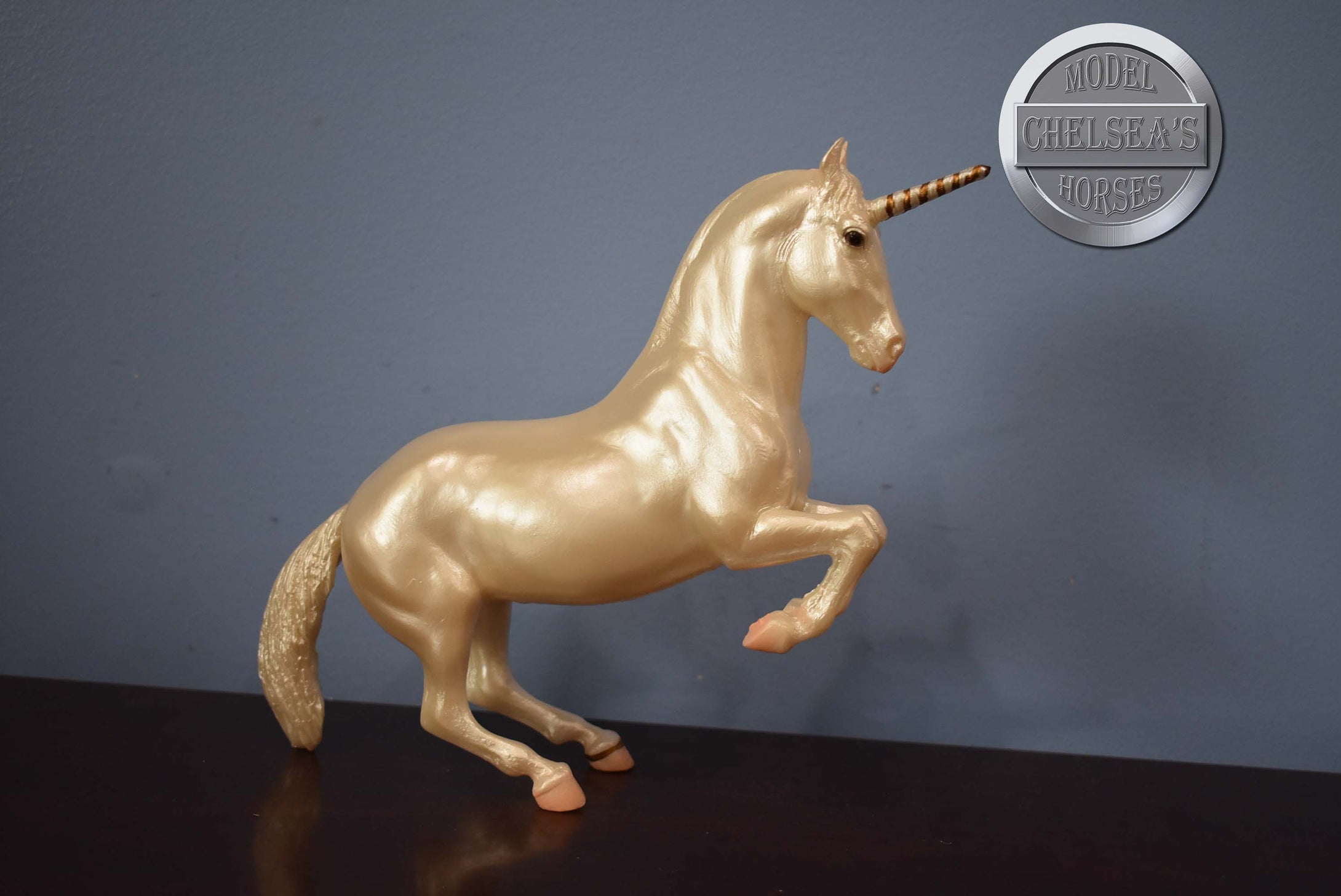 White Pearl Unicorn-Lipizzaner Mold-Breyer Classic
