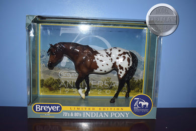 70th Anniversary Indian Pony Appaloosa GLOSSY-Indian Pony Mold-Breyer Traditional