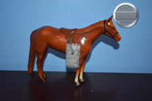 Load image into Gallery viewer, Chestnut Race Horse with Saddle-Vintage Race Horse Mold-Breyer Traditional