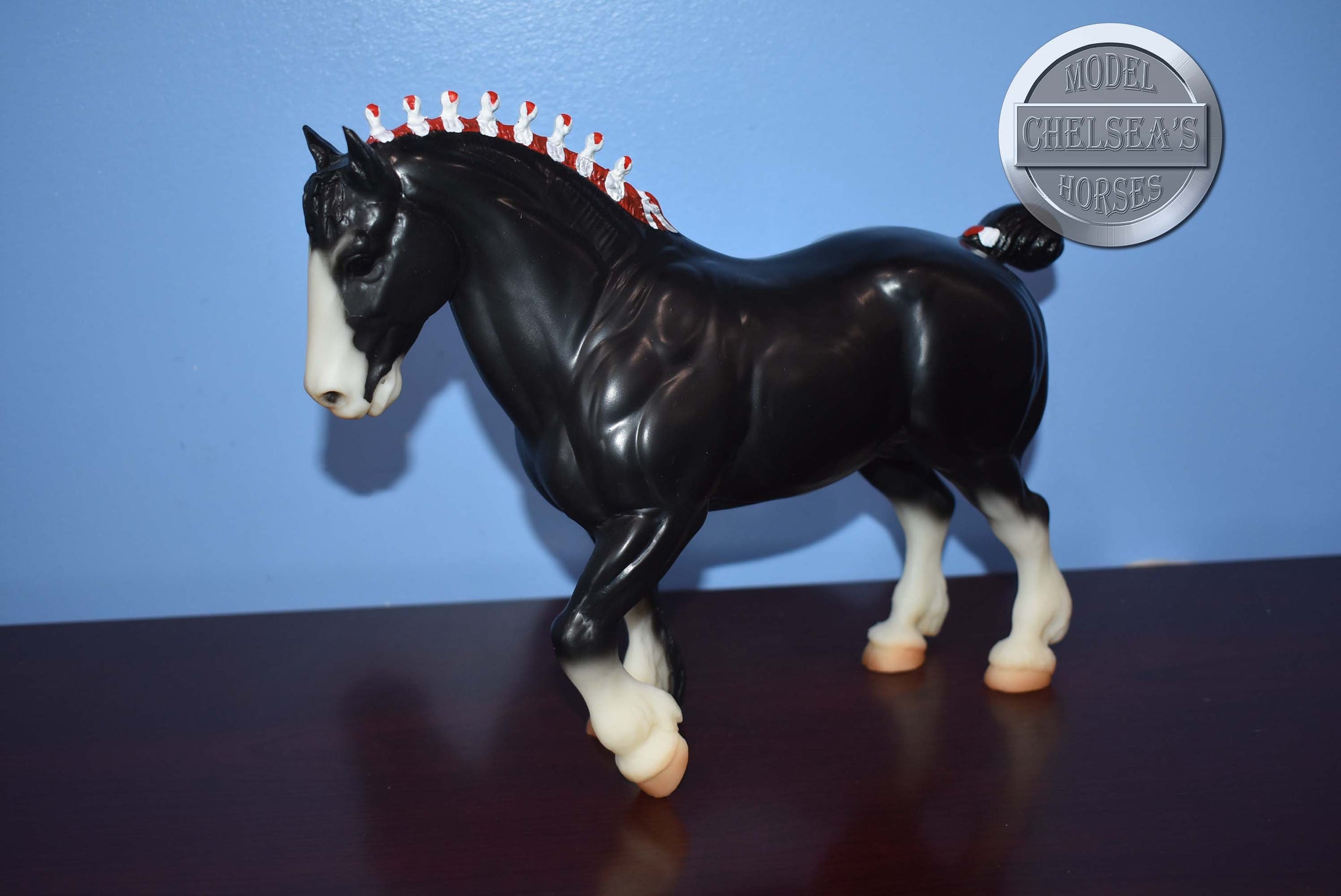 Grayingham Lucky Lad-Breyerfest Exclusive-Signed-Clydesdale Stallion Mold-Breyer Traditional