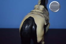 Load image into Gallery viewer, Black/White Pinto Western Pony with White Saddle-Western Pony Mold-Breyer Traditional