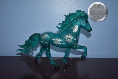 Jol-Turquoise/Blue Version-Holiday Exclusive-Icelandic Stallion Mold-Breyer Traditional