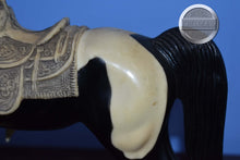 Load image into Gallery viewer, Black/White Pinto Western Pony with White Saddle-Western Pony Mold-Breyer Traditional